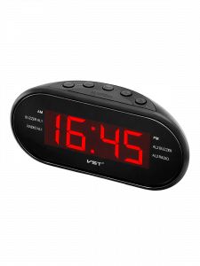 Часы электронные настольные от сети с радио VST 902-1 Красные